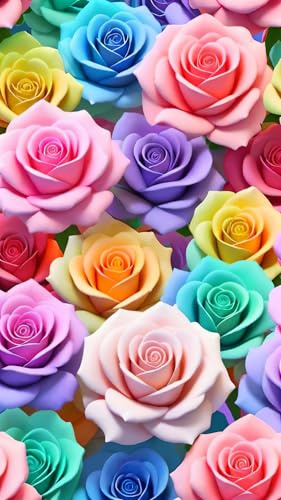 ARTGOTO Diamond Painting Erwachsene 40x70cm Bunte Rosen
