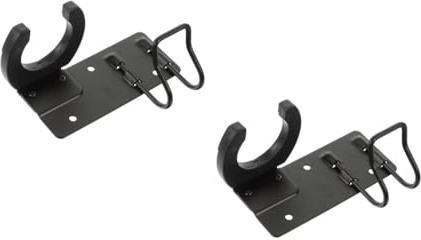 Abaodam 2St Mikrofonaufhänger Haken für Mikrofon Halter Mikrofonwand Mikrofon-Wandhaken mikrofonstativ microphone stand Zuverlässiger Mikrofonständer Mikrofonbügel aus Eisen Gummi Black