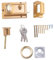 Giggelling Zinc Cylinder Deadbolt Latch Lock for Night Gate Door Entrance,Gold
