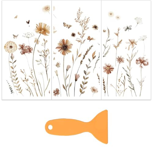 OLYCRAFT 3 Stück/Set Pastell Löwenzahn Transferfolien Zum Aufreiben Für Möbel Und Bastelarbeiten 15x30cm Löwenzahn Möbel Transferaufkleber Selbstklebende Transferfolie Zum Aufreiben Für Heimdekor