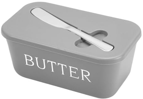 Beurrier avec couvercle, plateau à beurre avec couvercle – avec cutter hermétique pour cuisine, service, restaurant, camping, comptoir, réfrigérateur, maison