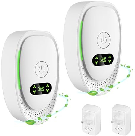 Air Purifier Plug In Air Ionizers, Negative Ion Technology Air Purifier, for Bedroom Smokers, 2-Pack Plug-In, Portable Mini Ioniser for Home, Quiet Odour Remover for Pets, Toilets, Offices, Rooms