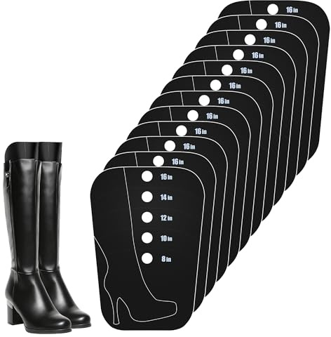 Apoway 4 Pieces (2 Pairs) Boot Shaper Form Inserts, Tall Boot Support | Reusable Shoe Tree Shape Holder for Women and Men, Black