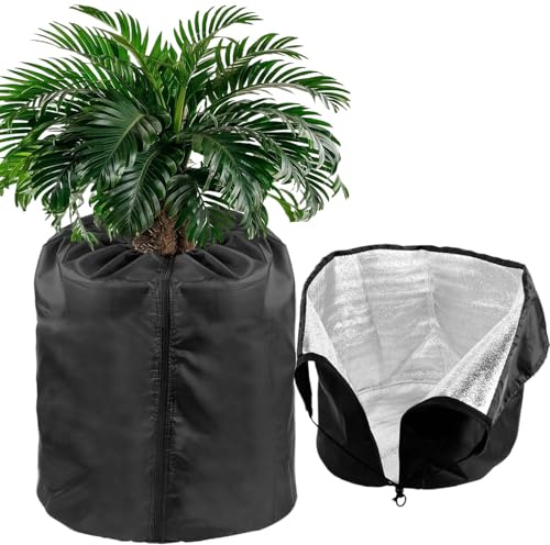 Copertura per Piante per l'inverno, con Cerniera, con Coulisse, Protezione per arbusti dal Freddo, per Giardino all'aperto, Protegge Alberi, Fiori in Vaso, Piante da frutto dal e dalla Neve