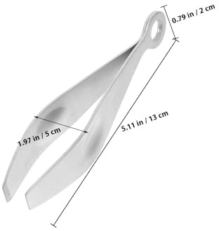 PHENOFICE 2pcs Stainless Steel Fish Bone Tweezers with High Strength Elasticity Kitchen Hair Puller for Chicken Duck Portable Dishwasher Safe Pincer