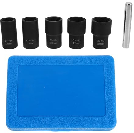 Kisangel Set 6 Pezzi Estrattori Bulloni e Dadi Spanati in Acciaio al Cromo Molibdeno Kit Rimozione Prigionieri e Dadi Ruota per Officina e Riparazioni Auto Utensili Precisione per