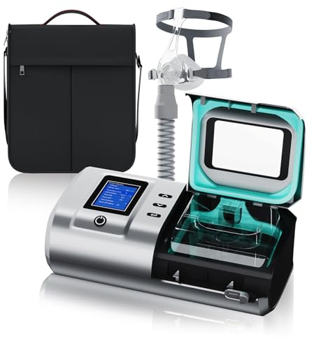 Dispositivo per apnea notturna, macchina automatica per addormentarsi, dispositivo completamente automatico, con set di maschere per il naso, migliora il sonno, l'analisi e la copertura del sonno