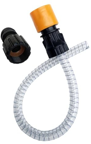 ZGUZMCMK Flaschenadapter Universal Wasserflaschenadapter mit Flexiblem Schlauch Schnellverbinder Tragbarer Hochdruckreiniger Adapter PE Material Leicht Auslauf, mit Stecker