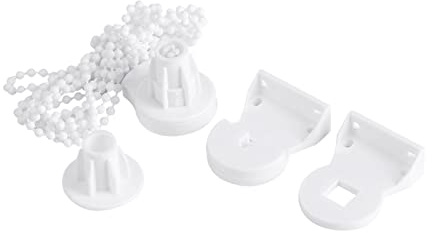 Rollo Beschlag 25mm - Blind Shade Bracket mit Kupplungsseite und Riemenscheibe, Dekorative Long Bead Chain Kit für Fenster
