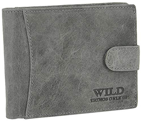 WILD THINGS ONLY !!! Herren Geldbörse Echt-Leder mit RFID-Schutz | Geldbeutel mit Geschenkbox - Brieftasche Portemonnaie viele Fächer