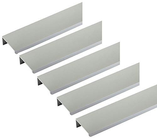 SOTECH 5 x Möbelgriffe Blankett Jane BA 3 x 80 mm Chrom matt | 280 mm 80 mm Schrankgriffe zur Montage an der Frontinnenseite inkl. Befestigungsschrauben
