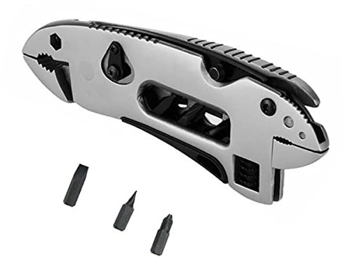 WANGCL Llave multiherramienta con 7 herramientas, portátil, plegable, multifuncional, ajustable, multiuso, herramienta de acero inoxidable