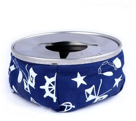 JT-HLM Marine Blue Windproof Ashtray Bean Bag Stainless Steel for Boat Yacht