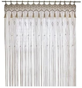 FIYSON Makramee Tür hängend,Macrame Wandbehang Tapisserie,Boho Macrame Vorhänge Fenstervorhang Türvorhänge,Hochzeit Hintergrund Arch Boho Wanddekor Für Wohnung Schlafzimmer Wohnzimmer (160 * 280cm)
