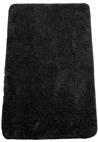 Brandsseller Badematte 60x90 cm Badteppich Badvorleger Badezimmerteppich Duschvorleger Schwarz