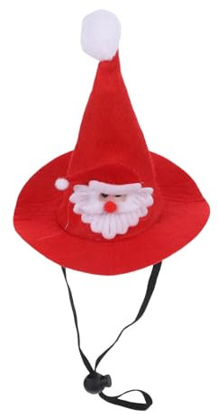 Milisten Weihnachtsmütze für Haustiere Hundekopfbedeckung Cosplay-mütze für Welpen Dekorative Festtagsmütze für Tiere Niedliche Weihnachtsmütze für Katzen und Hunde