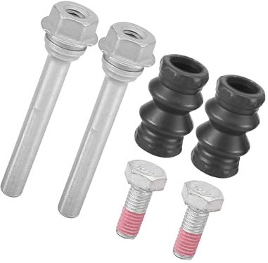 Motoforti 1 Set Car Rear Brake Caliper Slider Pin Metal Silver Tone Black Long-lasting
