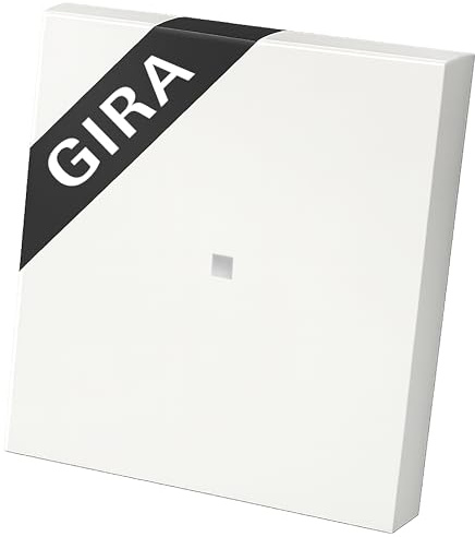 GIRA 329003 Wippe mit Kontrollfenster | Reinweiß glänzend | moderne Schalterwippe | schwimmende Lagerung | LED‑Kontrollfenster | harmonisches Spaltmaß | hochwertige Optik | System 55 kompatibel