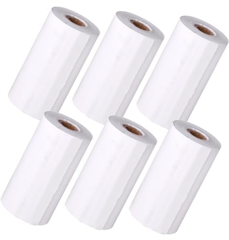 Angoily 6 Rollos Papel de Impresión Térmico Rollo de Papel para Impresora Accesorio de Repuesto para Uso Cámara Instantánea