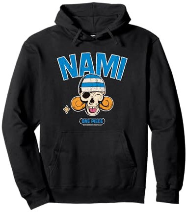 Chapeau de paille One Piece Nami Pirates Navigator Skull Logo Anime Sweat à Capuche