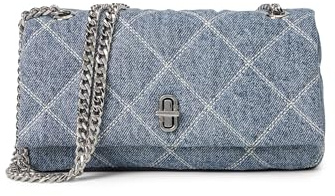 MARC JACOBS THE DUAL CHAIN WALLET LIGHT WASH INDIGO
