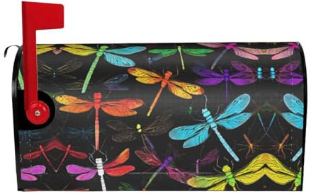 Briefkastenabdeckung mit süßem Libellen-Druck, strapazierfähiges Oxford-Gewebe für amerikanische Standard- und große Briefkästen