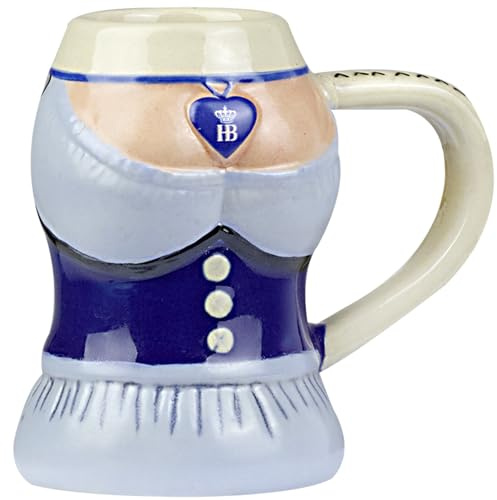 Hofbräuhaus München Stamperl - Vaso de licor con asa, 60 ml, con logotipo HB, perfecto para pequeños porcentajes altos, ideal para hombres y mujeres (Dirndl)