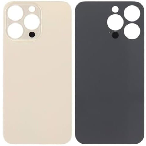 Back Glass Replacement for iPhone 12 Pro Max with, Big Hole Rear Back Cover Glass Replacement All Carriers (Gold)