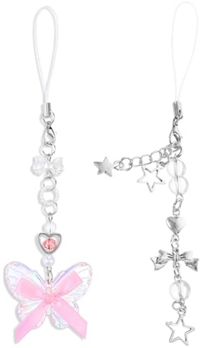 MYGLOAR Niedliche Handyanhänger, 2 Stück süße Anhänger, Schultergurte, Handyanhänger, Handyhüllen, Schlüsselanhänger, Kameraanhänger, Accessoires, Geeignet für Taschen, Preise