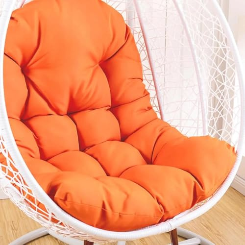 Cuscino per sedia a dondolo sospesa, cuscino per poltrona sospesa da esterno e interno, ricambio imbottito per sedia in rattan e panchina da giardino 120x80 cm(Orange)