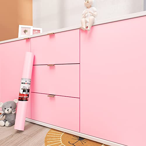 Decotalk Vinilo Adhesivo Muebles Niñas Rose Unicolor 30X300cm Papel Pintado Autoadhesivo Rose Infantil Papel Pintado Forrar Rollo Decorativo para Armarios Muebles Decoración de Paredes Revestimiento