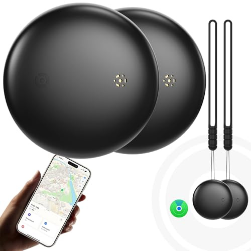 Air Smart Tracker Tag 2-Pack - GPS Tracker, Objektfinder, Kompatibel mit der App Wo ist? (nur iOS 14.5+), Weltweiter Tracking, Tracker für Schlüssel/Koffer/Taschen, Austauschbarer Akku