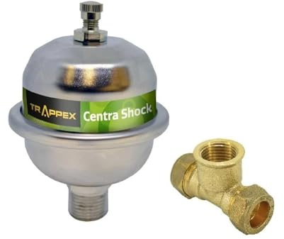1/2 Shock Arrestor Mini Expansion Vessel Anti Water Hammer & 15mm Compression Tee WRAS Approved
