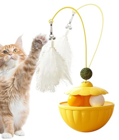 XUQEAYWD Interaktiv Kattleksak,Interaktiv Kattlekstav Med Kattmynta Bollar - Kattlekstav,För Små Och Medelstora Kattungar Används Inomhus Utomhus I Gårdar Trädgårdar Verandor Och Gräsplaner