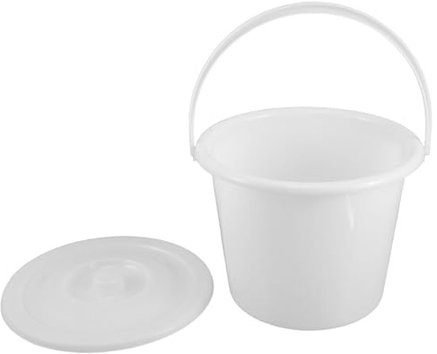 HONITANO Cubo para Inodoro Médico con Tapa y Asa, Recipiente para Orina Masculino de Plástico de 3000 Ml con Graduación, Antidesbordamiento, Adecuado para Hospital, Hogar y Cuidado
