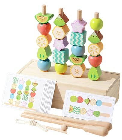 Yunhgft Juego de Apilables para Desarrollar La Motricidad Fina - Bloques Apilables - Juguete Educativo, Style B