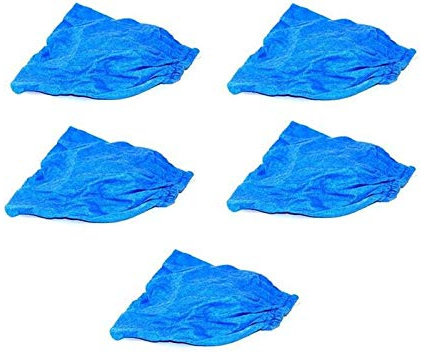 Parkside 5 Pack Blue Washable Fabric Vacuum Cleaner Filter Bags for Wet/Dry Vacuum Cleaners / Boiler Vacuum Cleaners