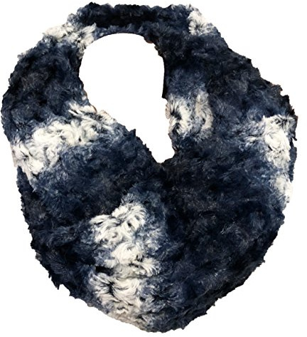 JameStyle26 Farbverlauf Flauschig Warmer Winter LOOP Schal Fleece Schlauchschal Rundschal Rose Blume