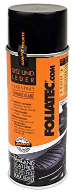 Foliatec Sitz und Leder Farbspray Lack Spray für Auto & Motorrad Leder und Kunstleder, schwarz glänzend, 400 ml