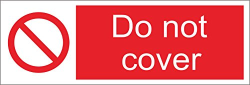 JINTORA Adesivi Aicurezza Domestica Segnali di divieto Non coprire il 15x5 cm - Adesivi autoadesivi - Adesivi di sicurezza, adesivi di avvertimento, adesivi informativi per scuola azienda ufficio