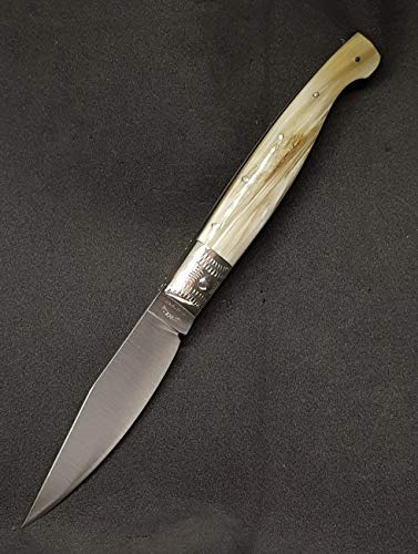 COLTELLO ARTIGIANALE SARDO PATTADA TASCABILE MANICO IN CORNO COLLEZIONE SARDEGNA art 44