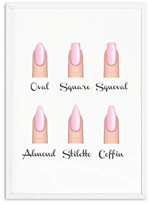 HSFFBHFBH Nagelformen Schönheit Leinwand Malerei Salon Dekor Mode Poster und Drucke Make-up Nagel Geschenke Druck Typ Leitfaden Kunst Bilder 20x25cm (7,8x9,8) Kein Rahmen4