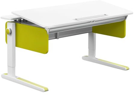 Moll Champion Front Up Kinderschreibtisch höhenverstellbar | mitwachsend & ergonomisch mit geteilter, neigbarer Tischplatte & gerundeten Ecken | ideal für Schulkinder | Made in Germany