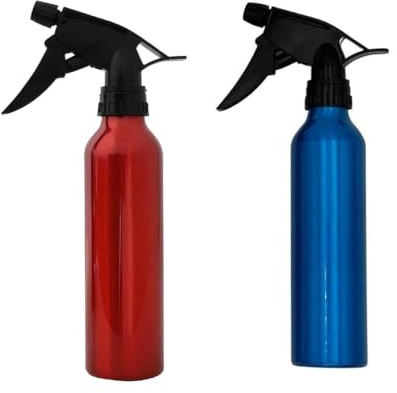 Sandhill Tools Aluminum Empty Spray Bottles with Trigger sprayer 250 ml for Travel, Professional and at Home Use- 2 Color Pack