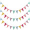3 pièces Triangle Vintage Decoration,12M 36 Guirlande de Fanions Chaîne de fanions Drapeaux Guirlande de Fanions pour la fête de Mariage Noël fête d'anniversaire de Mariage décoration Banner Wimpel