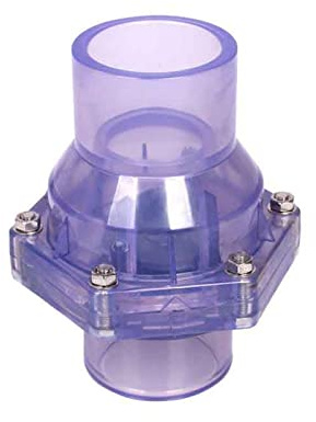 KEMKEY Raccords de tuyauterie d'eau industriels de clapet Anti-Retour de désodorisation d'égout de clapet Anti-Retour Transparent d'aileron de PVC (Color : Inner Dia 40mm, Size : 1pc)