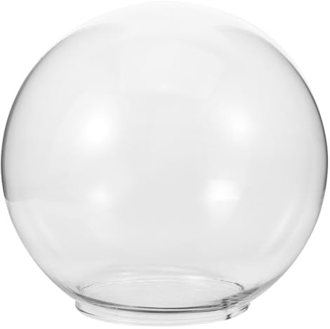 jojofuny Pantalla De Lámpara De Cristal De Globo Transparente Pantalla Redonda De Estilo Simple Para Aplique De Pared Colgante De Luz De Suelo