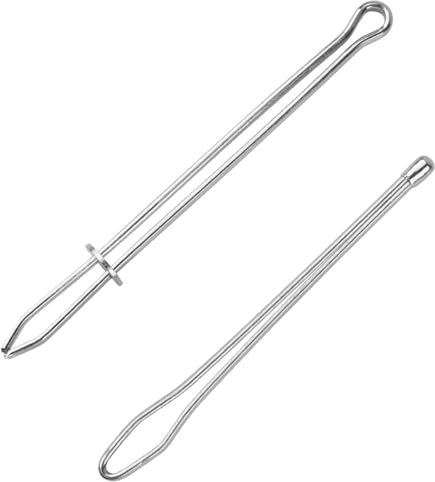 BOUMVID Einfädler Tweezer, Durchziehnadeln Einfädler, 2 Stück Elastische Kordel Stahl Einfädler, Elastikband Einfädelhilfe Haushalt, Crafting-Seil-Schnur Ziehen Gewindewerkzeug für DIY
