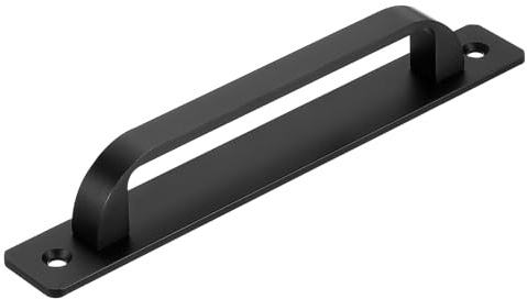 sourcing map 1 Pcs Barn Door Handle, 7.09 Inch Door Pull Handles, Patio Gate Handle for Cabinet Garage Sliding Door Closet Drawer Shed, Black