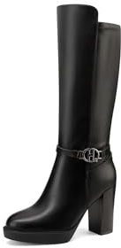 QUEEN HELENA Stivali con Plateau Casual con Tacco Zip Laterale Donna X31-114